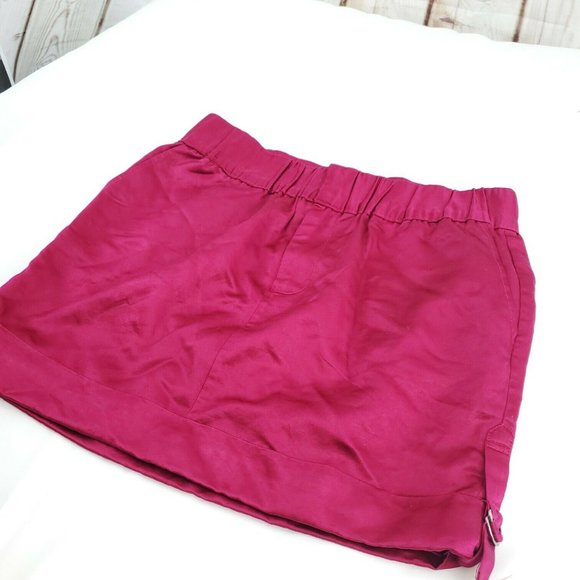 Club Monaco Womens Fuchsia Fully Lined Adjustable Straps Mini Skirt Size 2 - Picture 2 of 13